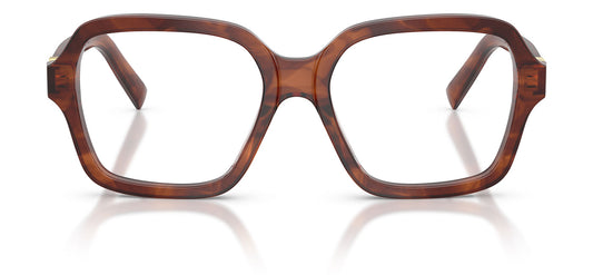 Miu Miu MU 03YV Glasses - Striped Tobacco