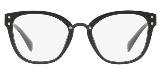 Miu Miu MU 04QV Glasses - Black & Transparent Grey