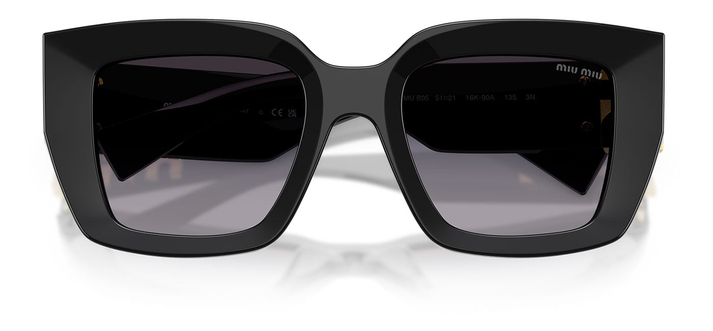 Miu Miu MU B05S Sunglasses - Black / Grey Gradient