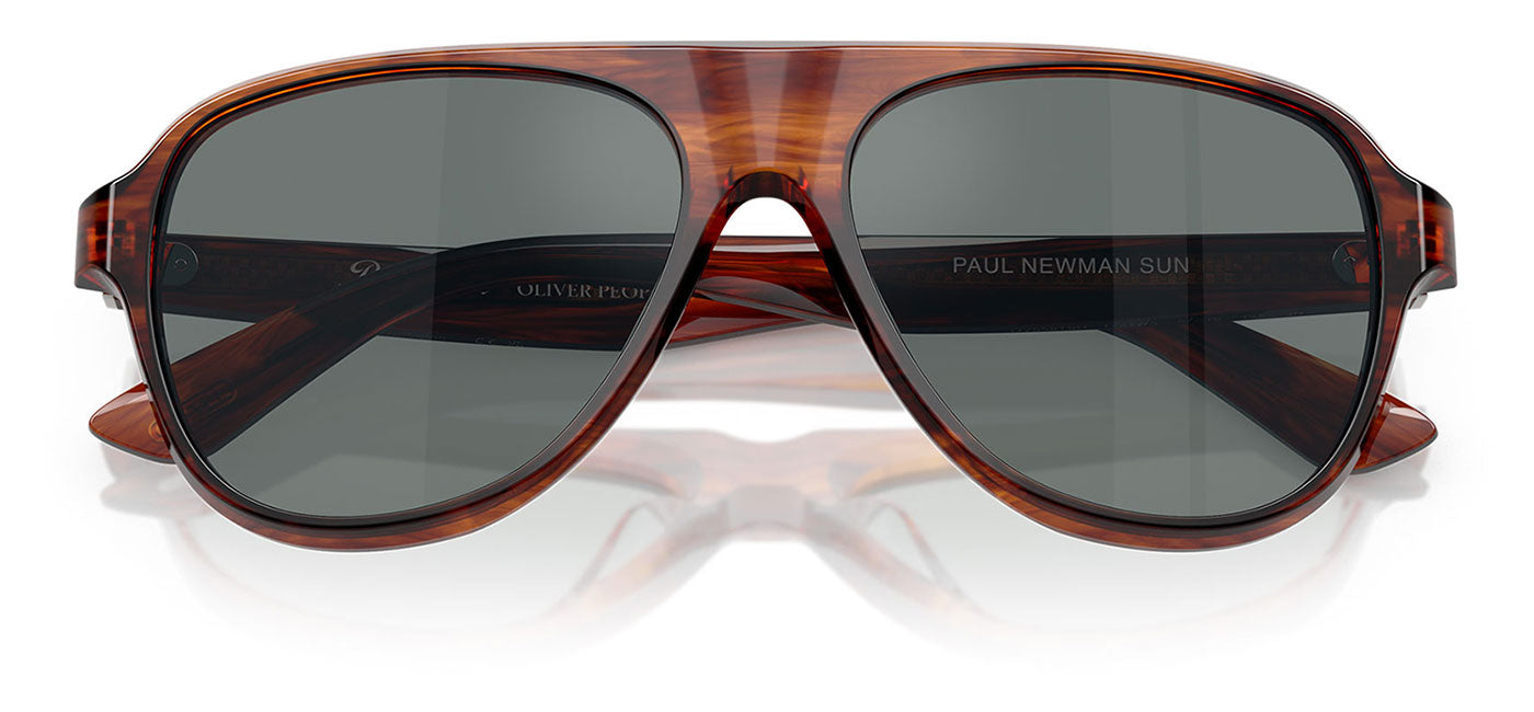 Oliver Peoples OV5581SU Paul Newman Sunglasses - Dark Amber Smoke / Regal Blue
