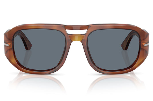 Persol PO3373S Vincent Sunglasses - Terra Di Siena / Light Blue