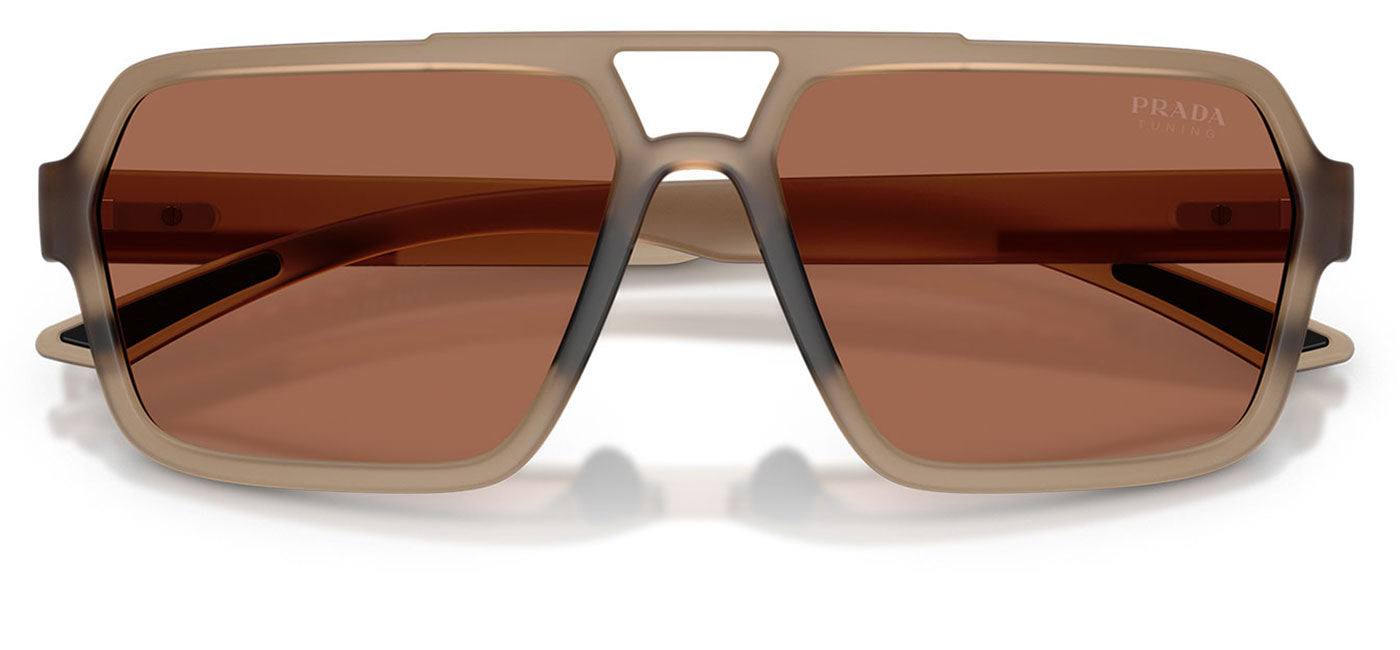 Prada Linea Rossa PS A06S Sunglasses - Transparent Brown / Brown Tuning