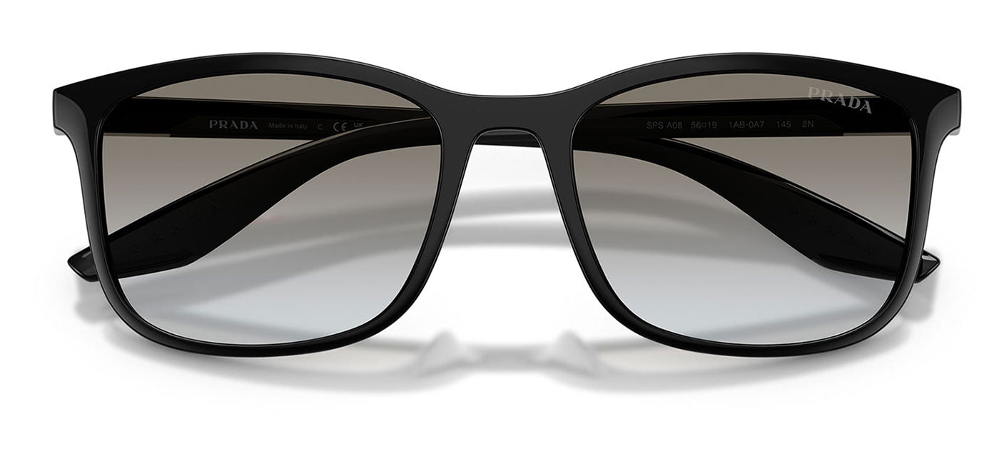 Prada Linea Rossa PS A08S Sunglasses - Black / Grey Gradient
