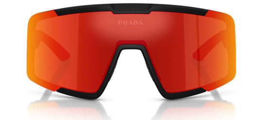 Prada Linea Rossa PS B07S Sunglasses - Matte Black / Dark Brown Mirror