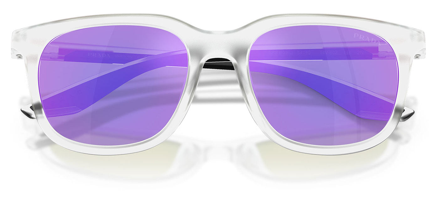 Prada Linea Rossa PS B09SU Sunglasses - Matte Transparent / Violet & Green