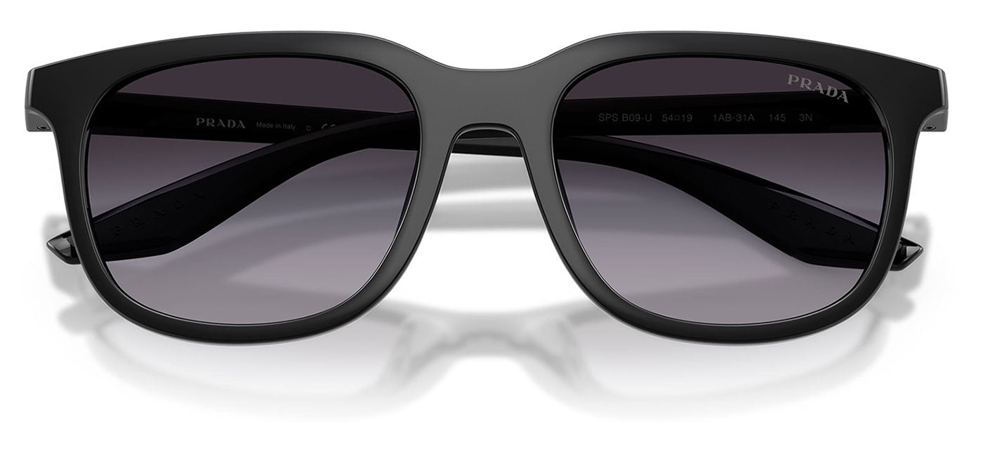 Prada Linea Rossa PS B09SU Sunglasses - Black / Grey Gradient Dark Blue