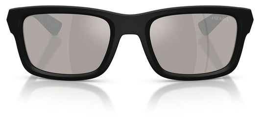 Prada Linea Rossa PS B10S Sunglasses - Matte Black / Light Grey Mirror Silver
