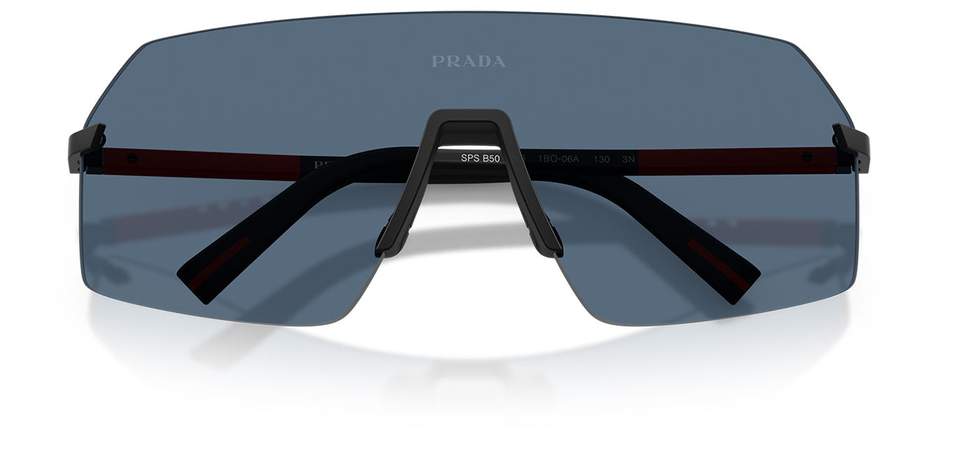 Prada Linea Rossa PS B50S Sunglasses - Black / Dark Blue