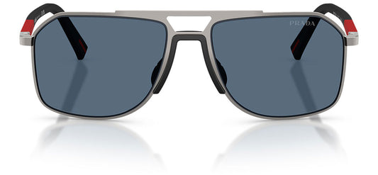 Prada Linea Rossa PS B51S Sunglasses - Gunmetal / Dark Blue