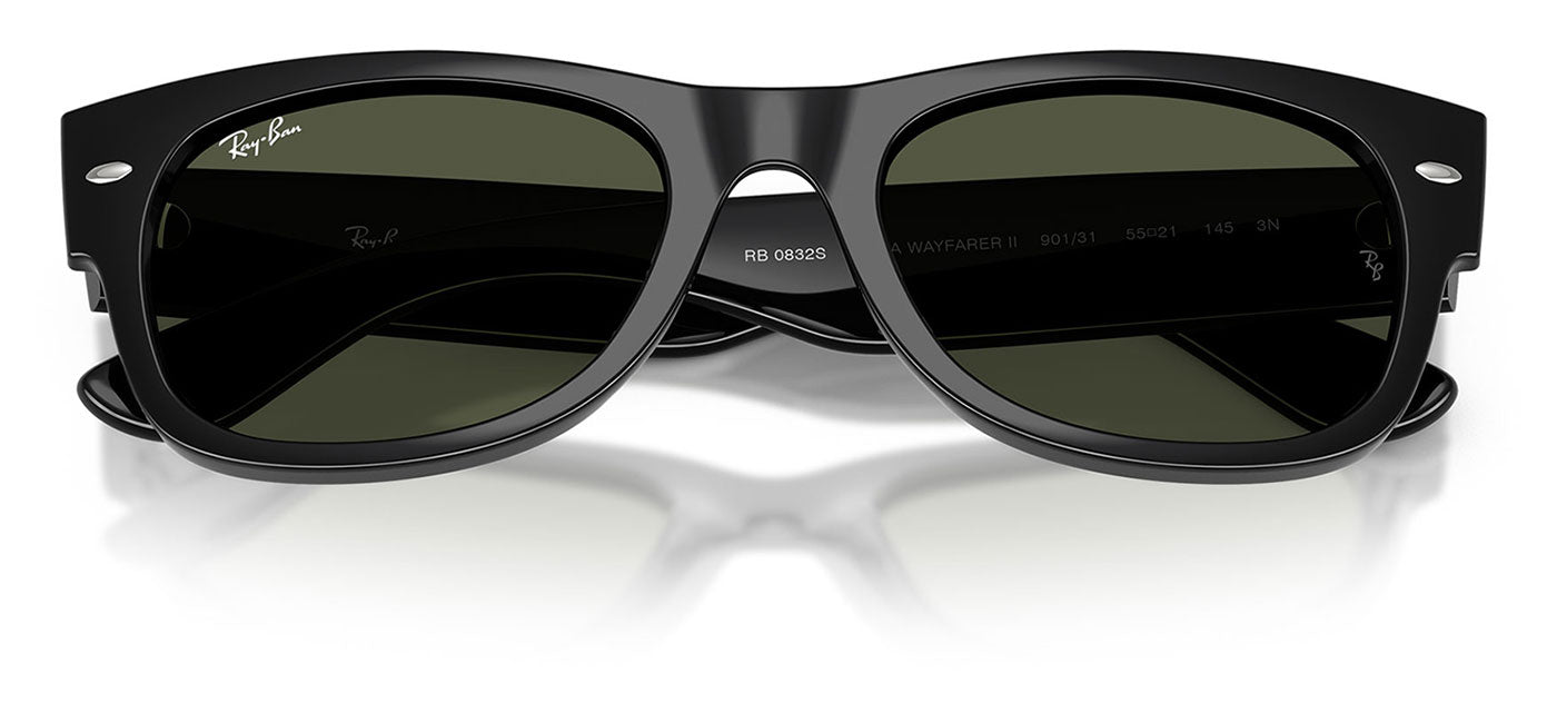 Ray-Ban RB0832S Mega Wayfarer II Sunglasses - Black / Green