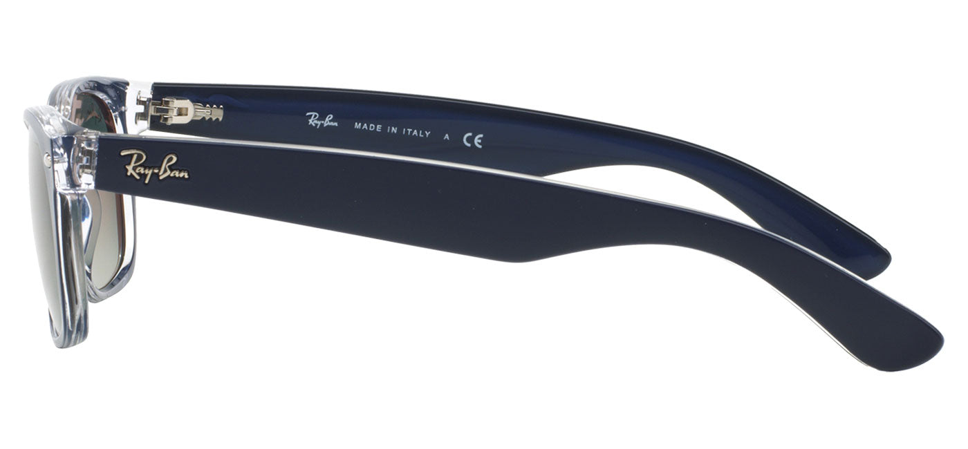 Ray-Ban RB2132 New Wayfarer Sunglasses - Blue & Transparent / Grey Gradient