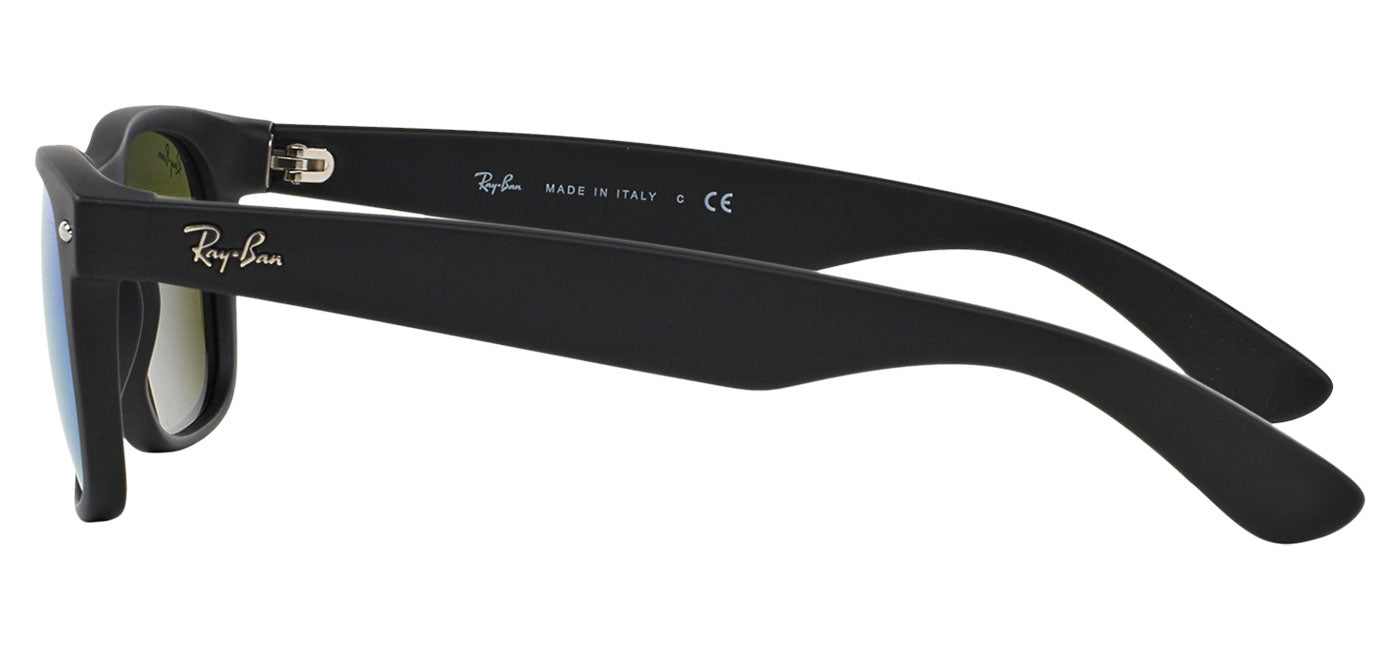 Ray-Ban RB2132 New Wayfarer Sunglasses - Matte Black / Blue Flash