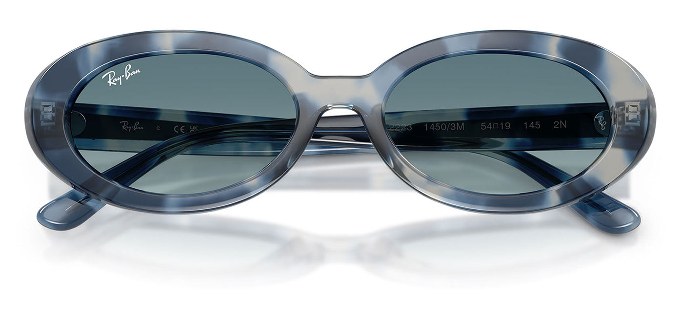 Ray-Ban RB2223 Sunglasses - Opal Blue Havana / Blue Gradient Grey
