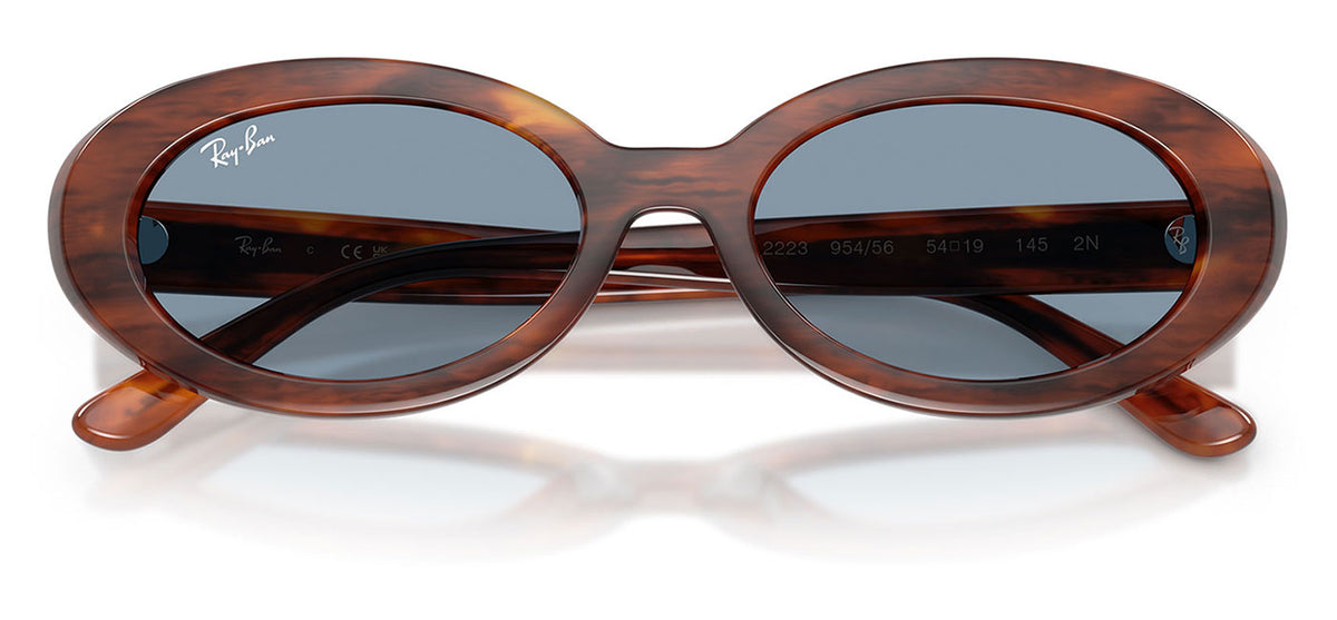 Ray-Ban RB2223 Sunglasses - Striped Havana / Blue