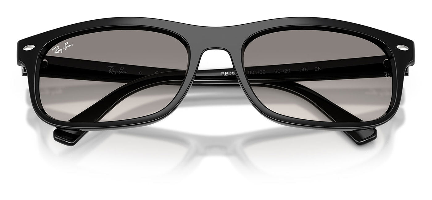 Ray-Ban RB2224 Sunglasses - Black / Clear Gradient Grey