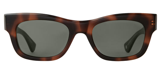Garrett Leight Woz Sunglasses - Spotted Brown Shell / G15