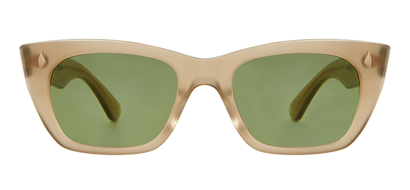 Garrett Leight Webster Sunglasses - Chanterelle / Green