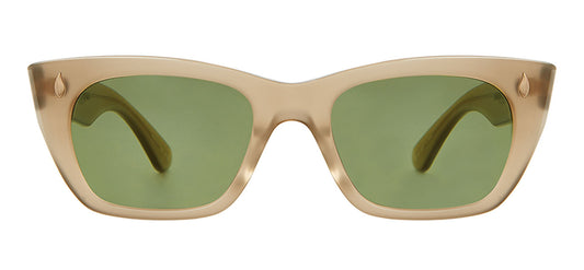 Garrett Leight Webster Sunglasses - Chanterelle / Green