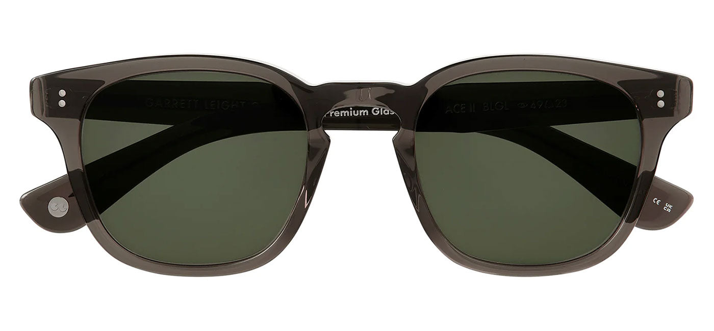 Garrett Leight Ace II Sunglasses - Black Glass / Semi-Flat Pure G15