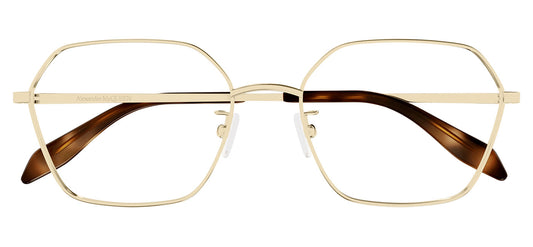 Alexander McQueen AM0437O Glasses - Gold