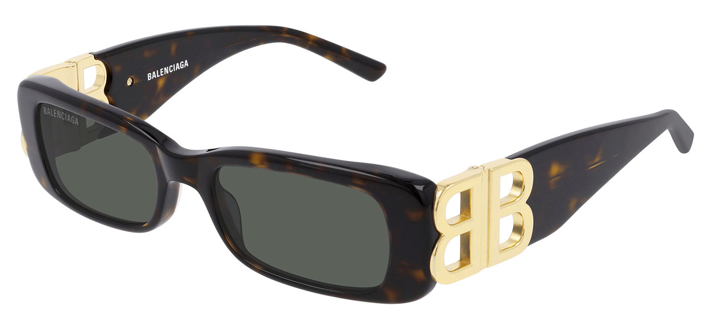 Balenciaga BB0096S Sunglasses - Havana / Grey