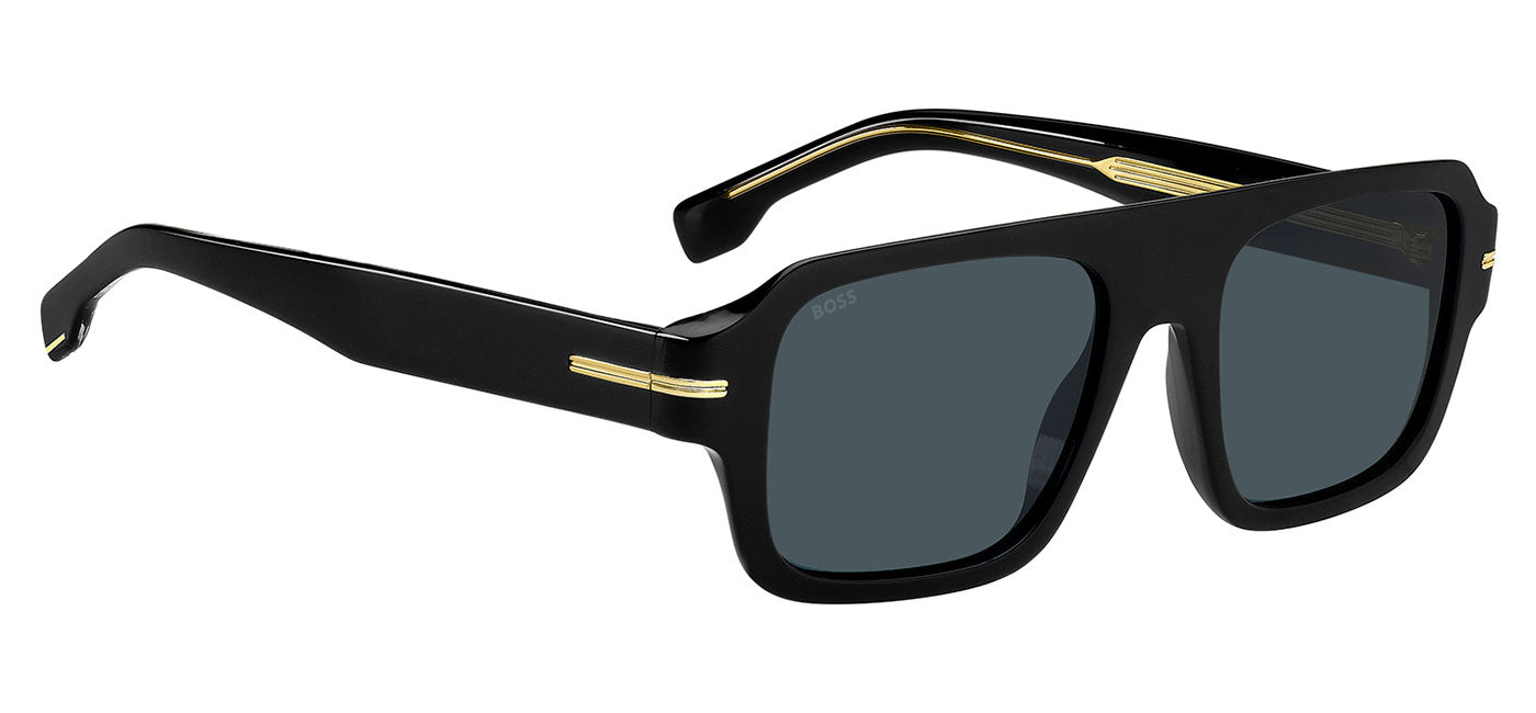 Hugo Boss 1595/S Sunglasses - Black / Blue Avio Antireflex