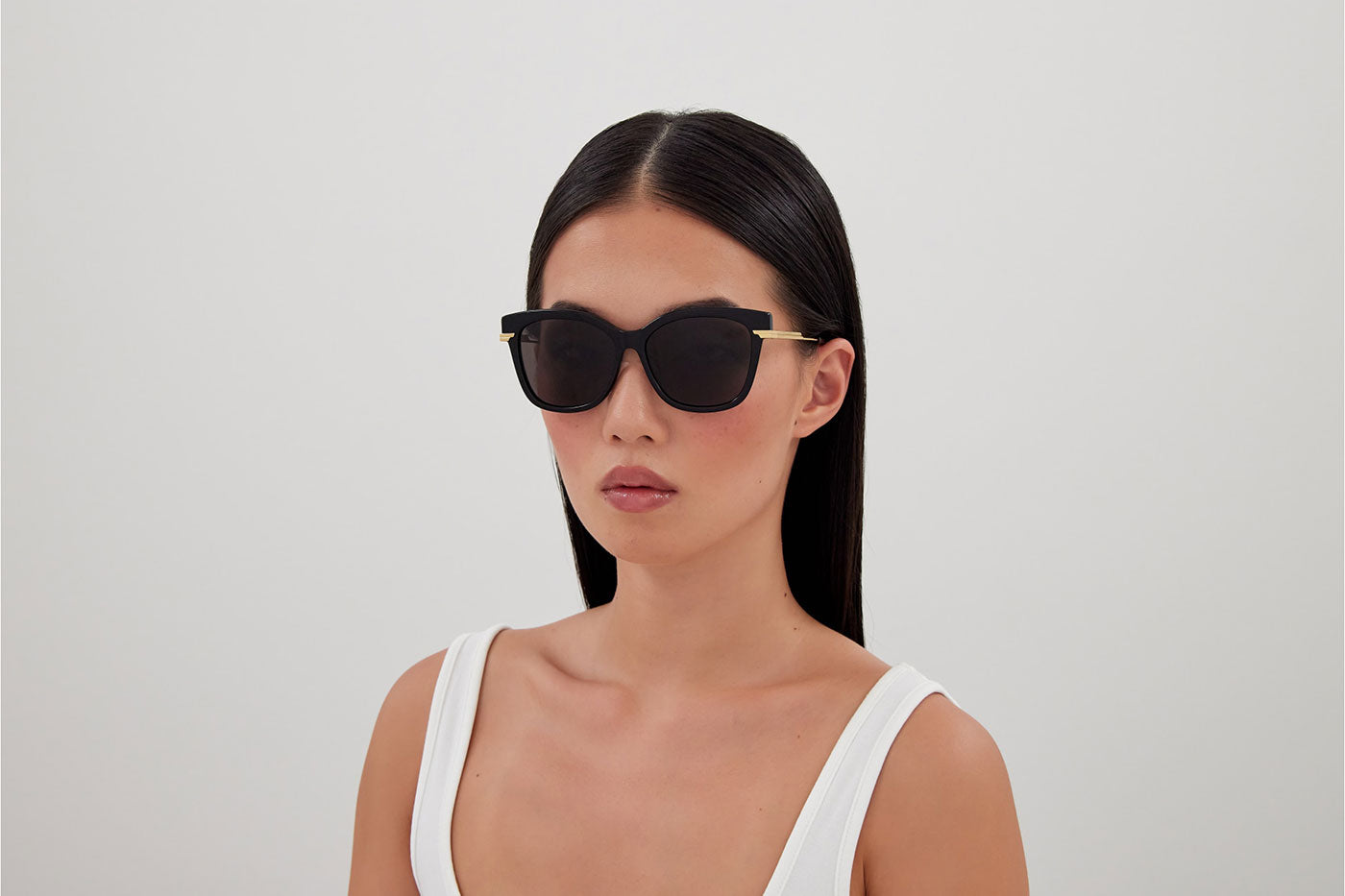Bottega Veneta BV1296SA Sunglasses - Black / Grey