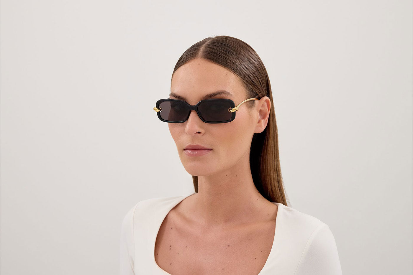 Bottega Veneta BV1439S Sunglasses - Black / Grey