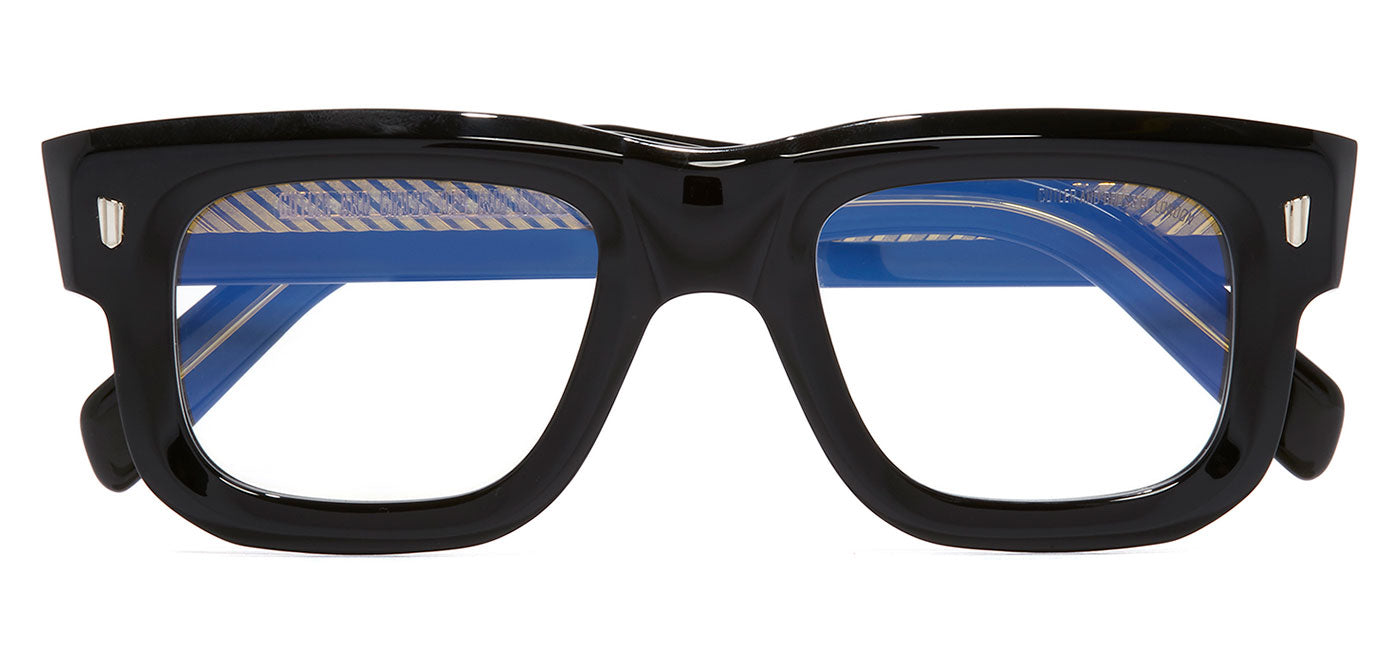 Cutler and Gross 1402 Glasses - Black on Yellow
