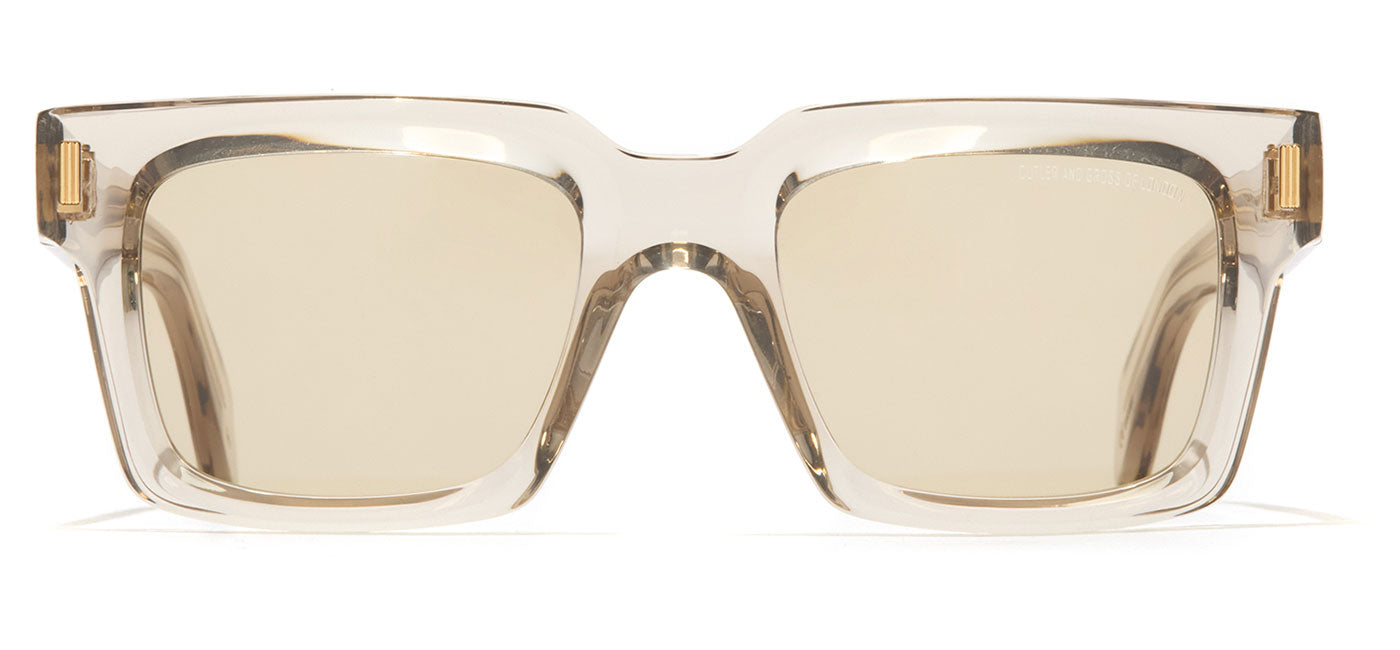 Cutler and Gross 9386 Sunglasses - Sand Crystal / Brown