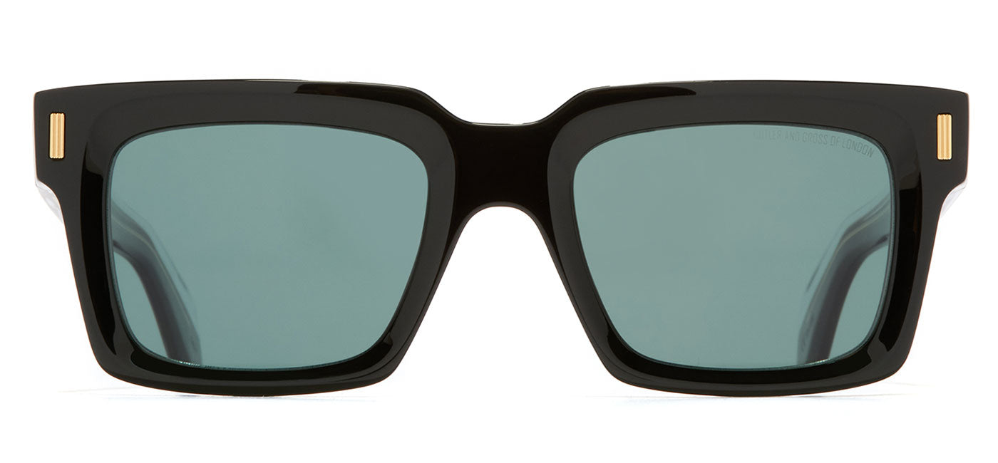 Cutler and Gross 9386 Sunglasses - Black / Green Polarised