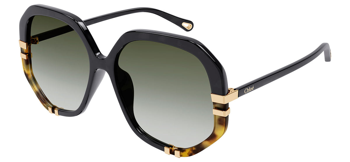 Chloe CH0105S West Sunglasses - Black & Havana / Green Gradient