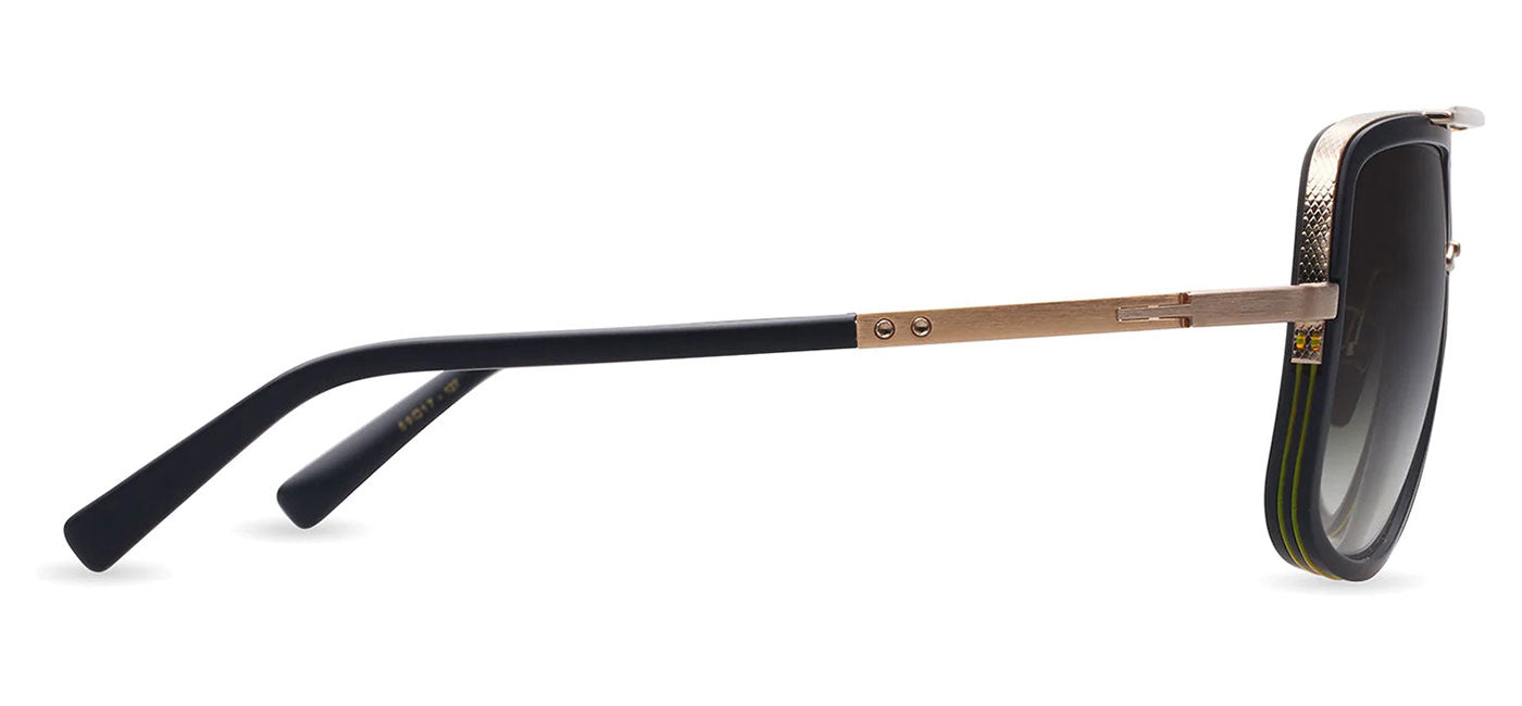 DITA Mach-One Sunglasses - Matte Black and Antique 12K Gold / G-15 to Clear Gradient