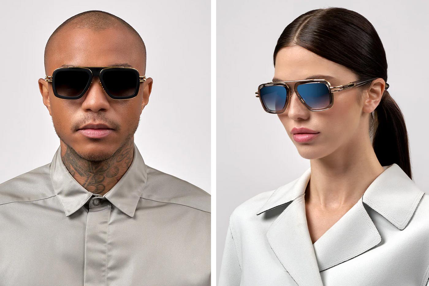 DITA LXN-EVO Sunglasses - Matte Black and Black Iron / Dark Grey to Clear Gradient