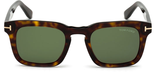 Tom Ford FT0751 Dax Sunglasses - Dark Havana / Green