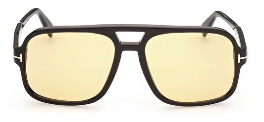 Tom Ford FT0884 Falconer Sunglasses - Shiny Black / Brown