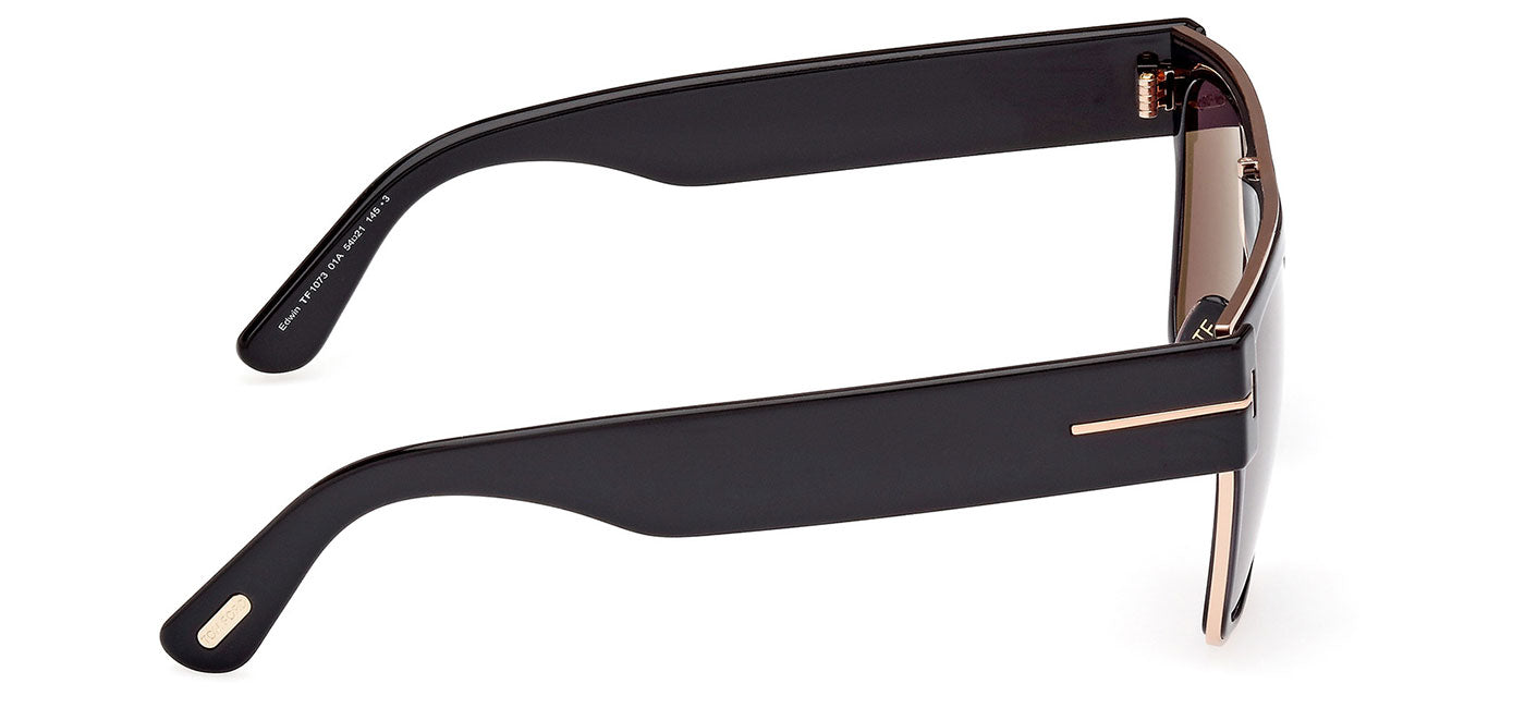 Tom Ford FT1073 Sunglasses - Shiny Black / Smoke