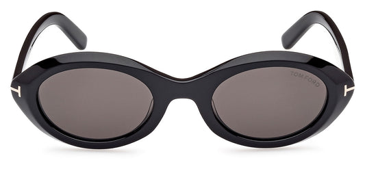 Tom Ford FT1186 Carmen Sunglasses - Shiny Black / Smoke
