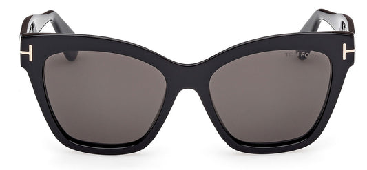 Tom Ford FT1217 Elvira Sunglasses - Shiny Black / Smoke