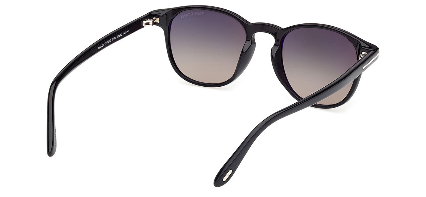 Tom Ford FT1302 Holt-02 Sunglasses - Shiny Black / Smoke Gradient