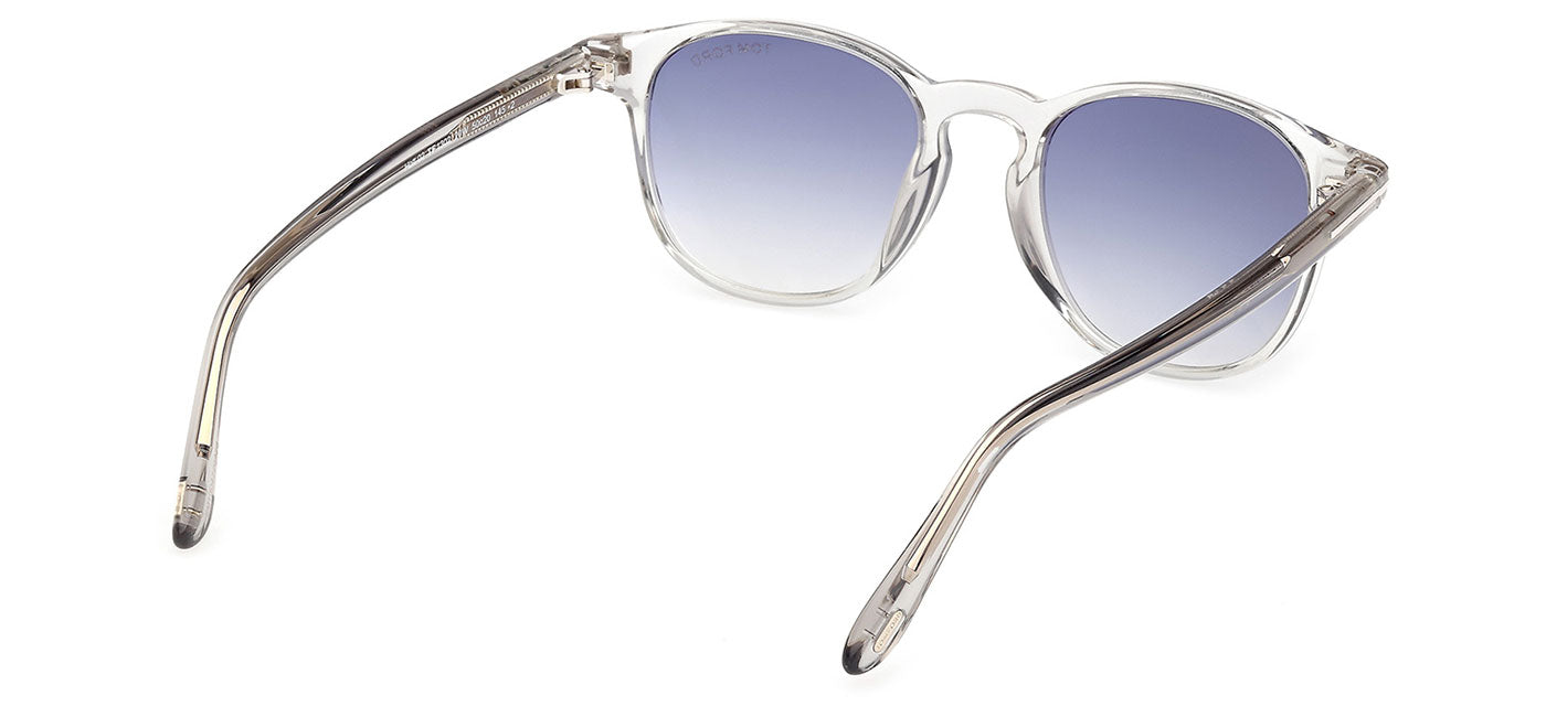 Tom Ford FT1302 Holt-02 Sunglasses - Shiny Grey / Blue Gradient