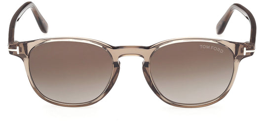 Tom Ford FT1302 Holt-02 Sunglasses - Shiny Brown / Smoke Gradient