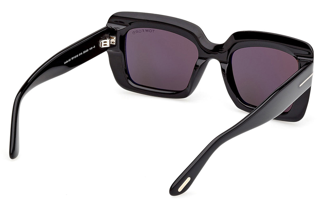 Tom Ford FT1318 Leila-02 Sunglasses - Shiny Black / Smoke