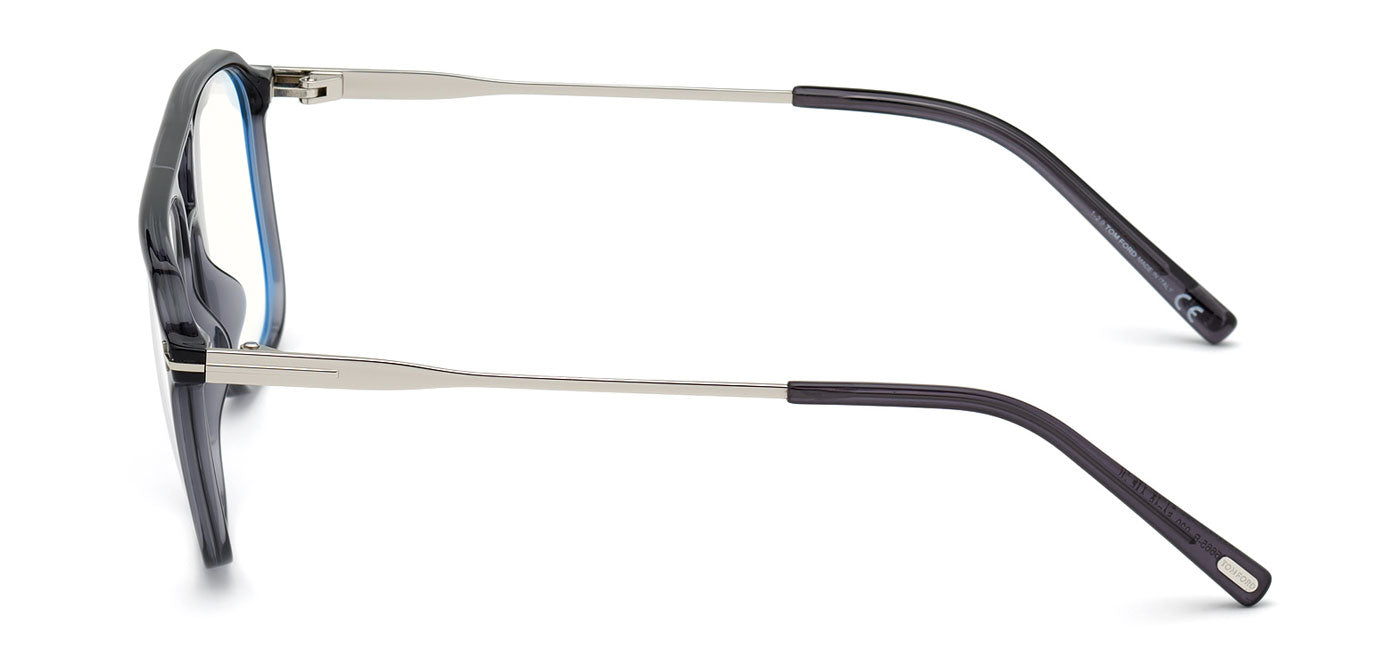Tom Ford FT5665-B Glasses - Transparent Grey & Silver