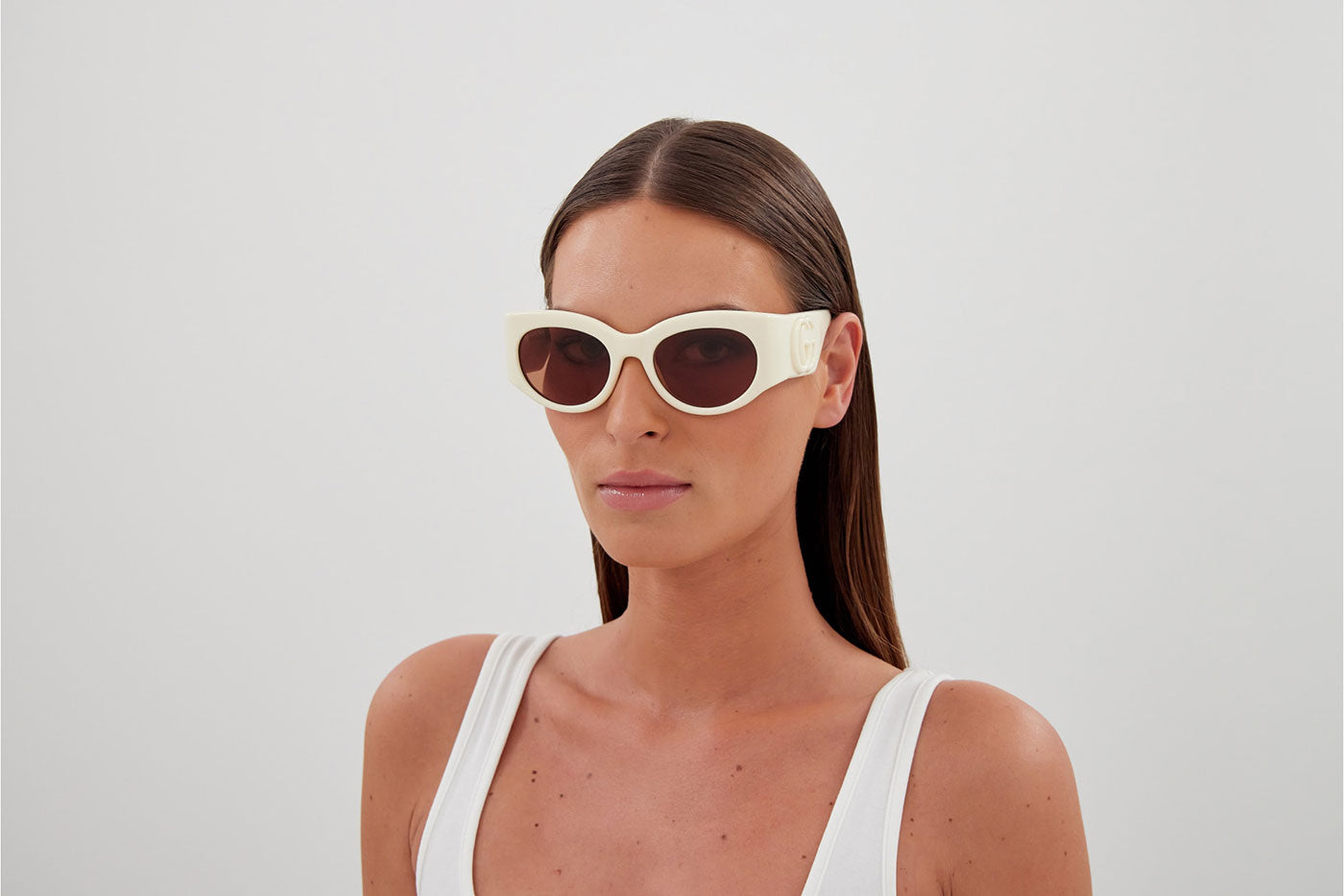 Gucci GG1544S Sunglasses - Ivory / Brown