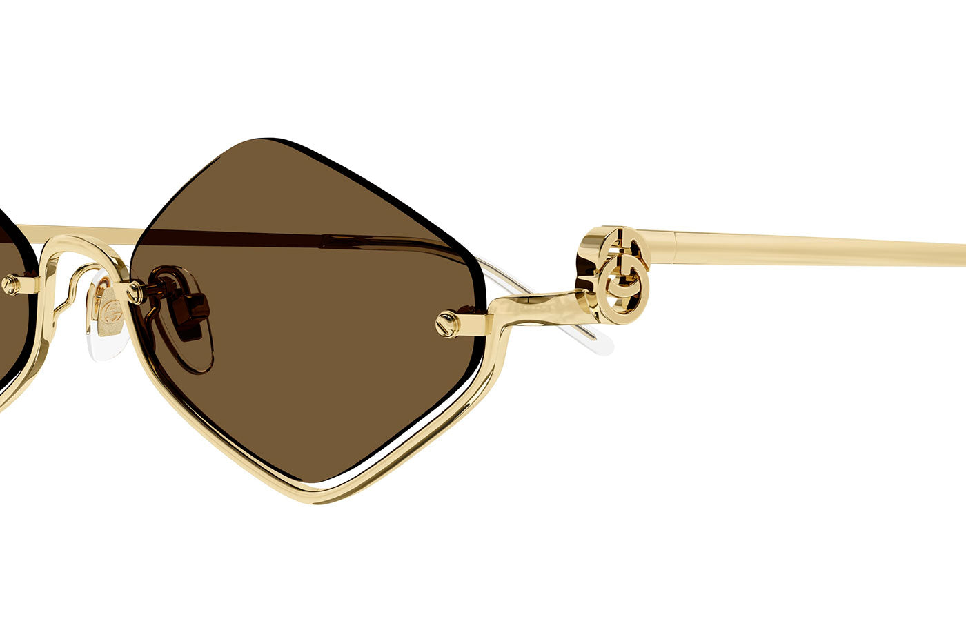Gucci GG1604S Sunglasses - Gold / Brown