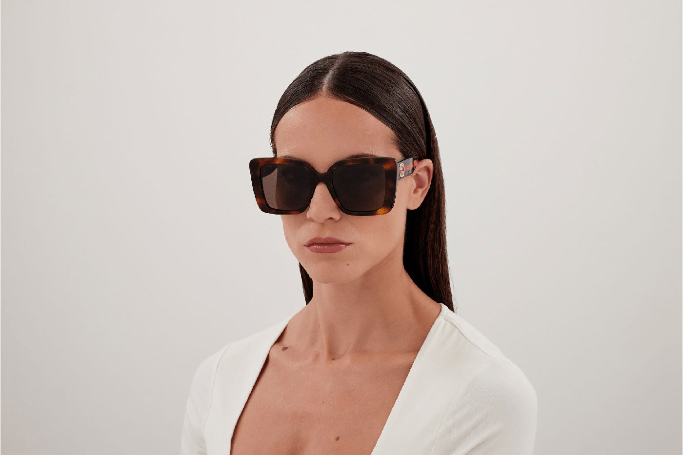 Gucci GG1861S Sunglasses - Havana / Blue / Brown