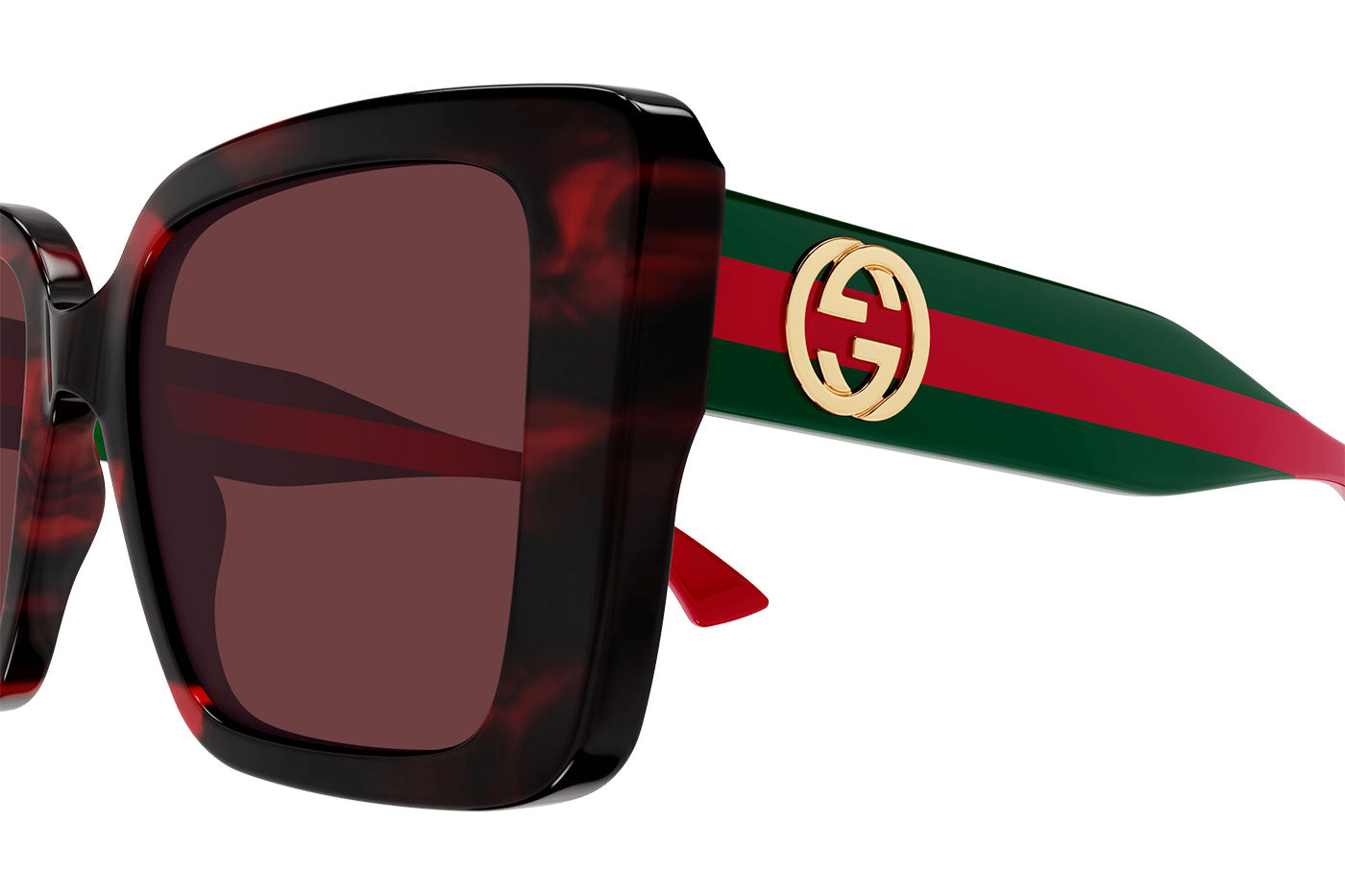 Gucci GG1861S Sunglasses - Havana / Green / Red