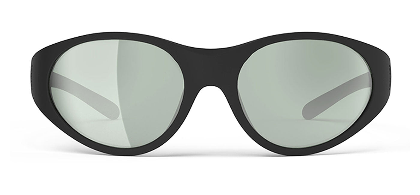 IZIPIZI Horizon Sunglasses - Black / Green Silver Mirror