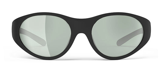 IZIPIZI Horizon Sunglasses - Black / Green Silver Mirror